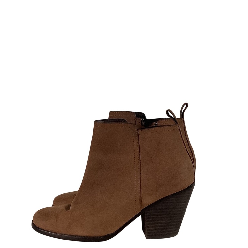 Cole Haan Grand.OS Brown Suede Ankle Boots D42185 Block Heel Womens 6.5B